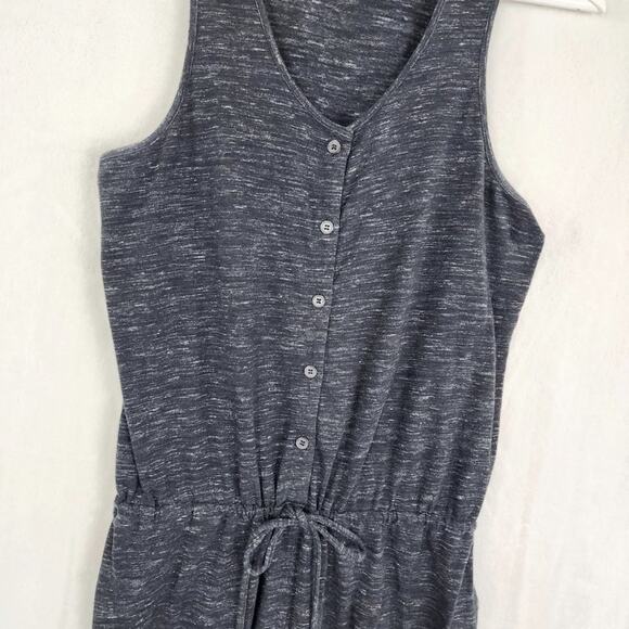 Madewell Jumpsuit Women S  Sleepover Romper Knit Heathered Charcoal Grey - Picture 4 of 8